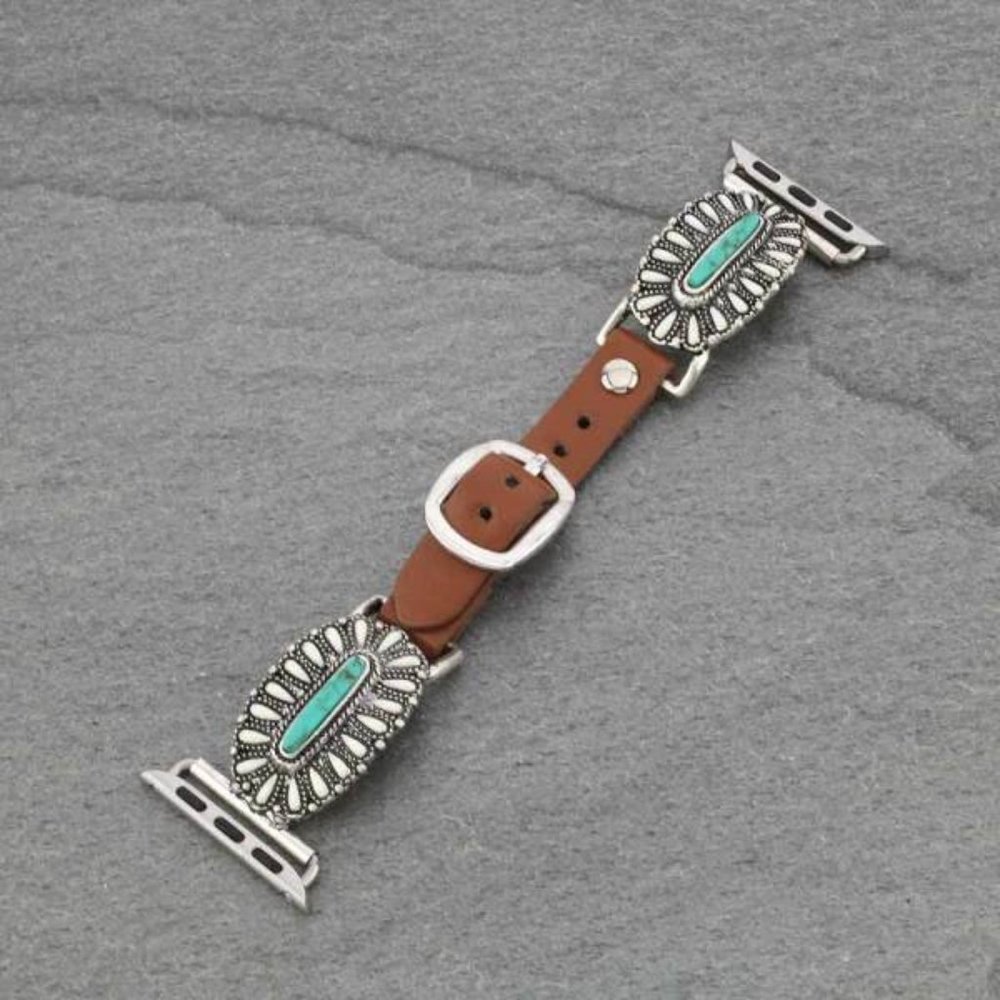 Large Western Style Apple Watch Leather Bands